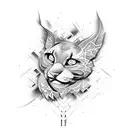 Create a tattoo combining graffiti lettering with dotwork shading tattoo design idea