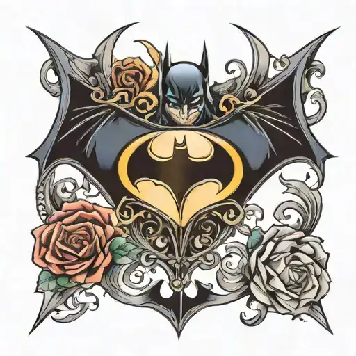 batman symbol tattoo design idea