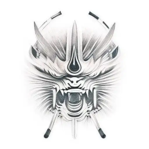 Samurai sword spine tattoo tattoo design idea
