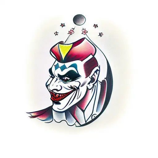 harlequin joker tattoo design idea