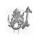 blacksmith hammer tattoo design idea