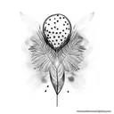 A delicate feather breaking free from chains, with vibrant colors representing life and freedom tattoo design idea