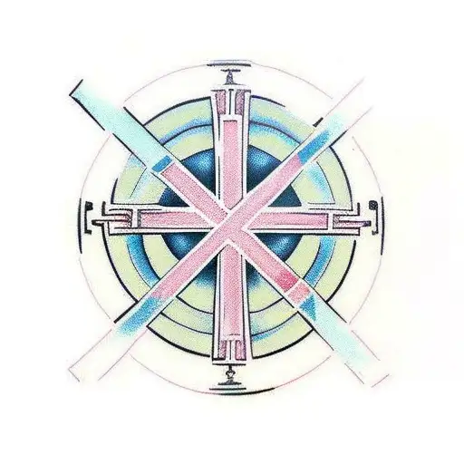 greek orthodox cross on top of fill tattoo design idea