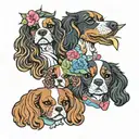 cavaliers and emmi tattoo design idea