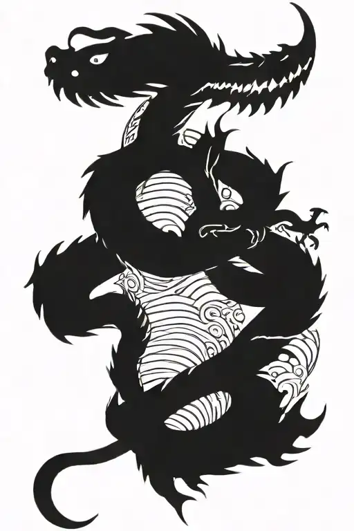 dragon haku spirited away tattoo design idea