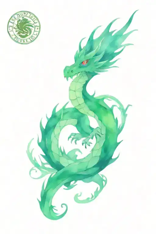 dragon haku spirited away tattoo design idea