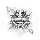 smiley face tattoo design idea