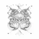 pregnancy with marriage  tattoo design idea