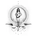 pregnancy with marriage  tattoo design idea