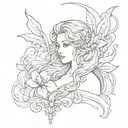 Aphrodite tattoo design idea