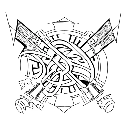 punks rock Iroquois space  tattoo design idea