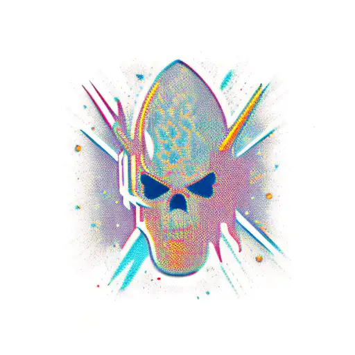 punks rock Iroquois space  tattoo design idea