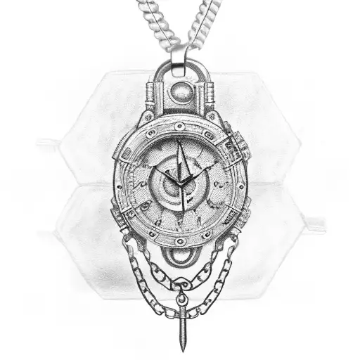 chain bracelet with airplane pendant  tattoo design idea