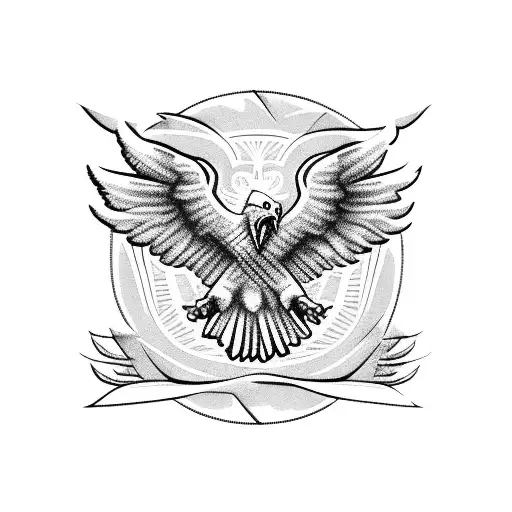 eagles wings spread tattoo design idea