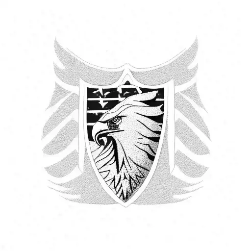 Samoan flag with eagles wings tattoo design idea
