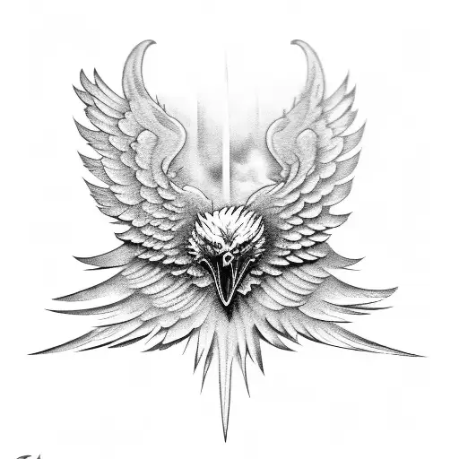 eagles wings spreadwide tattoo design idea