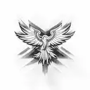eagles wings spread tattoo design idea