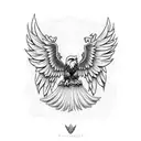 eagles wings spread tattoo design idea