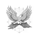eagles wings spread tattoo design idea
