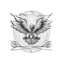 eagles wings spread tattoo design idea