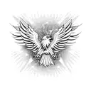 eagles wings spread tattoo design idea