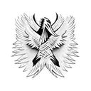 eagles wings spread tattoo design idea