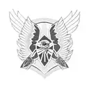 Samoan design on eagles wings tattoo design idea