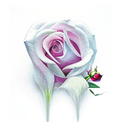 rose, lily, and cherry blossom stems connect and make the names Somer Stephanie and randy tattoo design idea