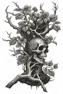 poison tree branch tattoo design idea