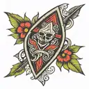ace arrowhead  tattoo design idea