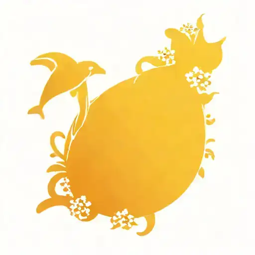 old school Miami dolphins logo, flowers, football  tattoo design idea