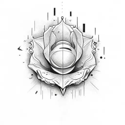 Miami dolphins and flowers tattoo design idea