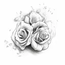 Miami dolphins and flowers tattoo design idea