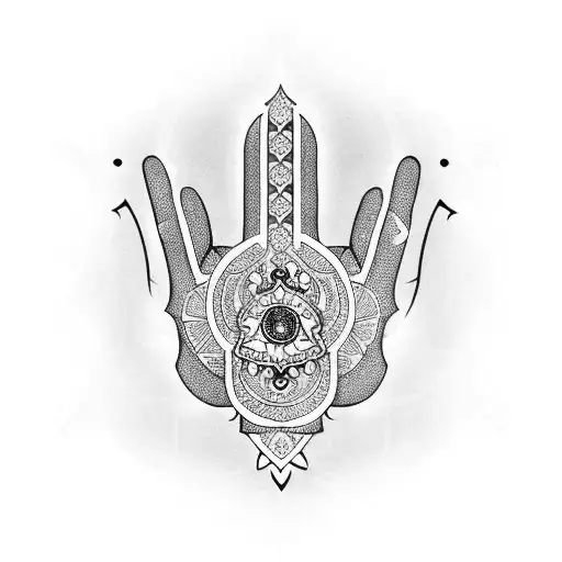 Hamsa Symbol tattoo design idea
