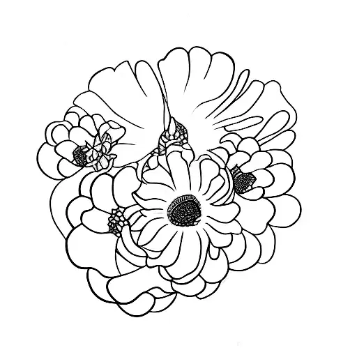 papillon fleurs tattoo design idea