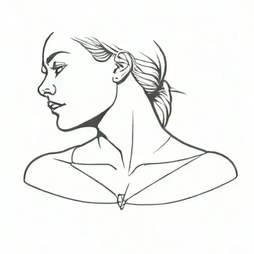 collar bone tattoo design idea