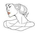 collar bone tattoo design idea