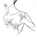 collar bone tattoo design idea