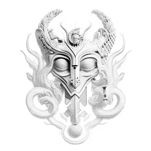 Perseus & the trinacria (symbol on the Sicilian flag) tattoo design idea