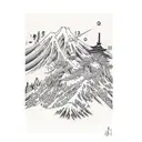 Mountain Scene tattoo design idea