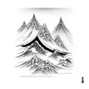 Mountain Scene tattoo design idea