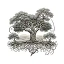 Design a tattoo of a family tree with Celtic symbols representing each family member tattoo design idea