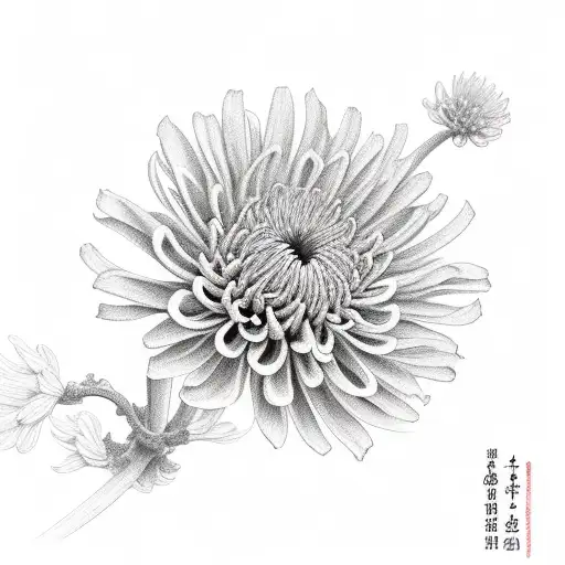 Chrysanthemum tattoo design idea