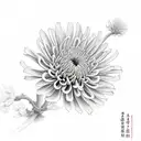 Chrysanthemum tattoo design idea