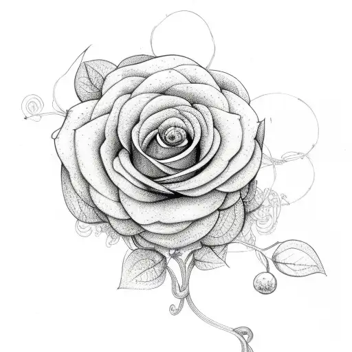 flower with vines outgrowing a cage tattoo design idea