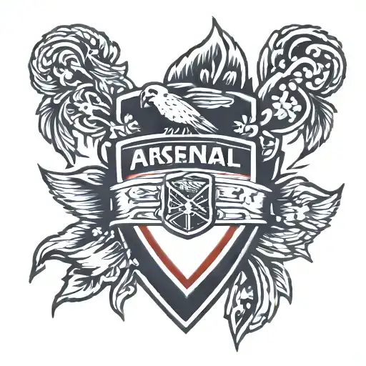 arsenal fc badge tattoo design idea