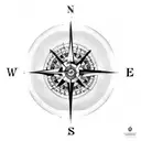 compass nordic tattoo design idea