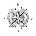 compass nordic tattoo design idea