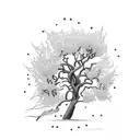 catalpa tree tattoo design idea