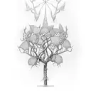 catalpa tree tattoo design idea